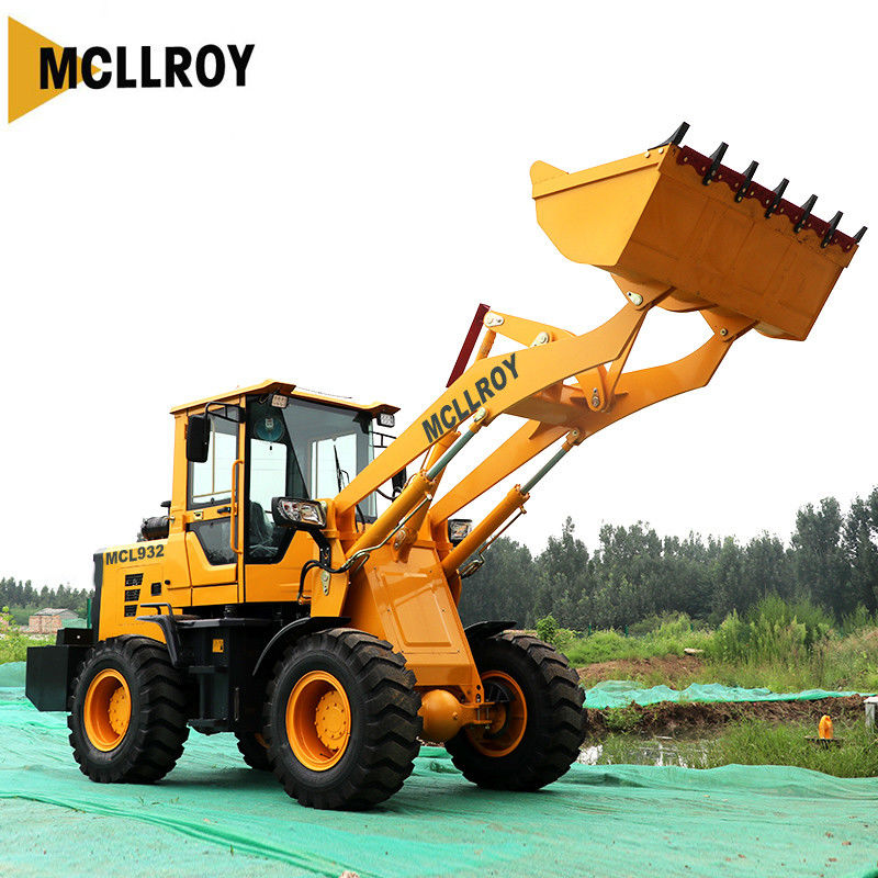Mini Articulated 2 Ton Wheel Loader 1350mm Dump Reach
