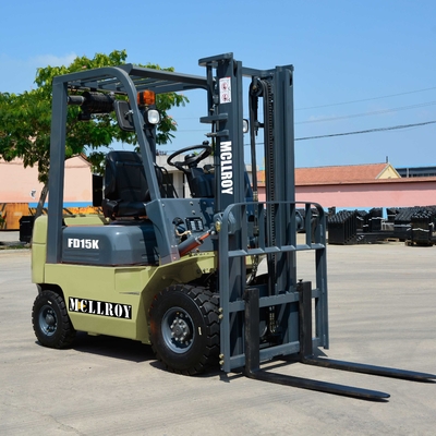 Forklift bertenaga diesel bertingkat tiang 6° FD15 1220mm Ukuran garpu