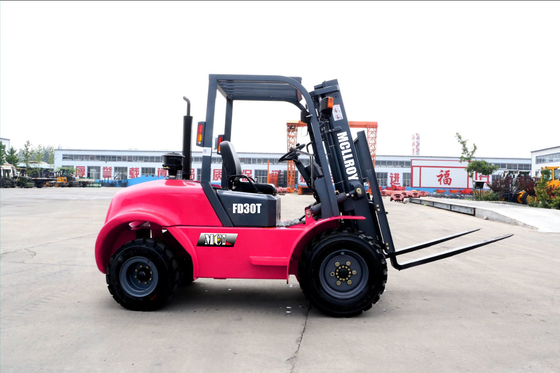 Dasar roda truk forklift diesel yang dapat disesuaikan dengan medan kasar 1850 mm