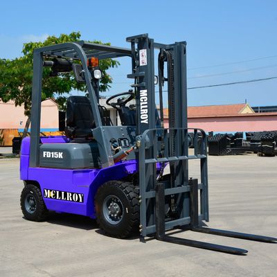 2255mm Panjang keseluruhan 4 roda Diesel Forklift FD15 Truk forklift kecil